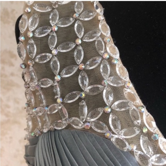 BNWT La Femme beaded chiffon gown - Picture 4 of 10